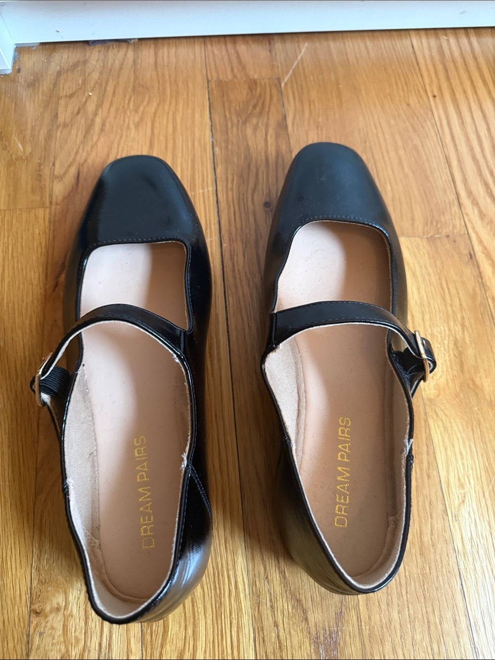 Dream Pairs Black Patent Mary Janes with Buckle Strap - Picture 2 of 3
